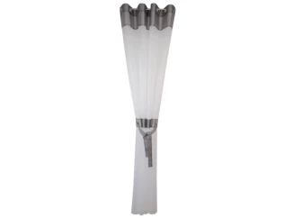 Záves Andre, biely / strieborný