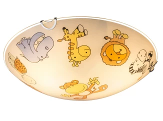 Stropné detské osvetlenie Kiddy 30 cm, zvieratká