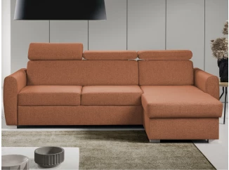 Rohová sedacia súprava Mistic, terracota látka