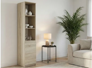 Regál s dvierkami Carlos, dub sonoma, šírka 40 cm