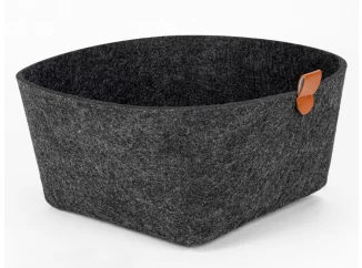 Úložný košík LifeStyle 22x22 cm, tmavo šedý