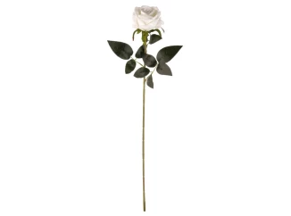 Umelý kvet Ruža 76 cm, biela