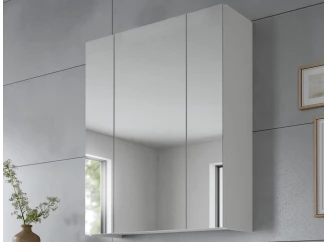 Kúpeľňová zrkadlová skrinka Ice, biela