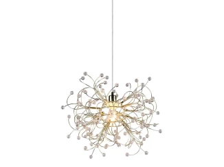 Luster Gloria, mosadzný, imitácia krištáľov