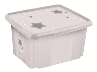 Úložný box Hviezdy 30 l, šedý