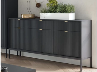 Široká komoda Nova, čierna