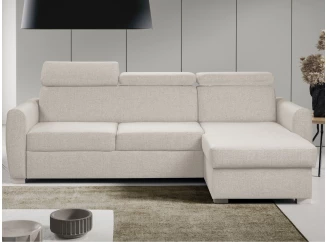 Rohová sedacia súprava Mistic, svetlo béžová látka