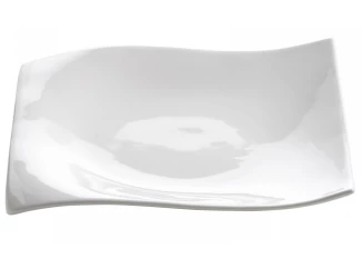 Plytký tanier Motion 18x18 cm, biely