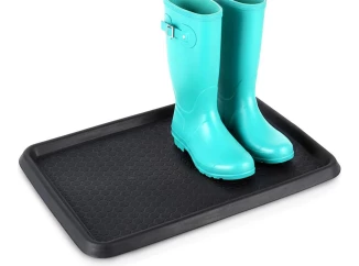 Odkvapkávač na topánky 60x40 cm, čierny