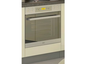Kuchynská skrinka pre vstavanú rúru Karmen 60DG, 60 cm, šedá/krémová
