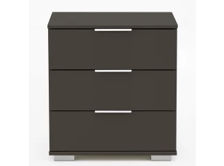 Nočný stolík Easy Plus, 3 zásuvky, grafit