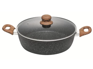 Servírovacia hlboká panvica s pokrievkou Crispy Natura Wood 28 cm