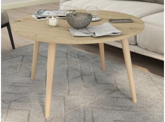 Okrúhly konferenčný stolík Porto 80 cm, dub artisan