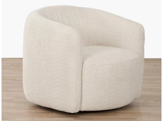 Otočné kreslo Alken, krémovo-béžová látka