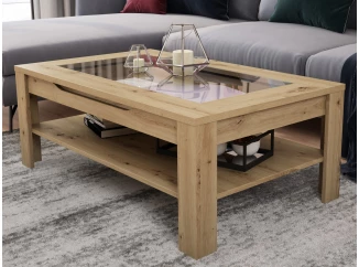 Konferenčný stolík so zásuvkou Roman, dub artisan