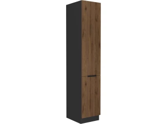 Vysoká kuchynská skriňa Monza, 40 cm, orech/čierna