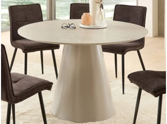 Okrúhly jedálenský stôl Garret 120 cm, imitácia šedý kameň