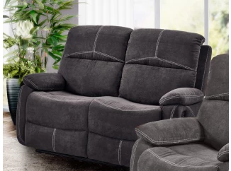 Dvojsedák Fortuna,šedá látka, funkcia polohovanie