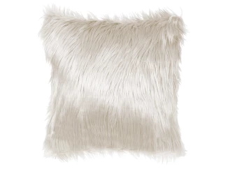 Dekoračný chlpatý vankúš Hunter 45x45 cm, biely