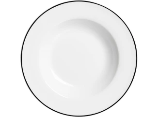 Hlboký tanier 22 cm Lineo, biely