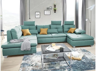 Sedacia súprava Madeira 3B, mentolovo zelená, tvar ľavé  U