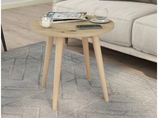 Okrúhly konferenčný/odkladací stolík Porto 50 cm, dub artisan