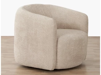 Otočné kreslo Alken, béžová látka