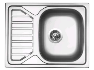 Nerezový drez s odkvapom Sinks Okio 650 V, matný