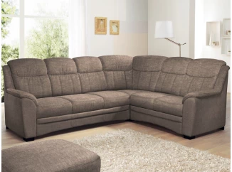 Rohová sedacia súprava Bruno, šedo-hnedá látka, pravý roh