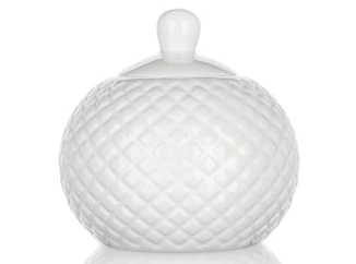 Cukornička Diamond Line, biela s reliefom