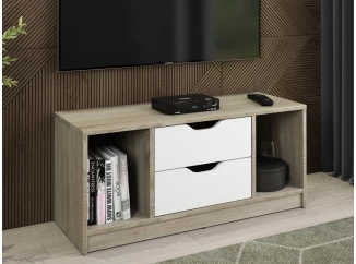 TV stolík Sten 100 cm, dub sonoma/biely