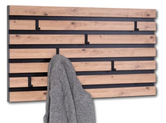 Vešiak na stenu Tip, dub artisan/čierny