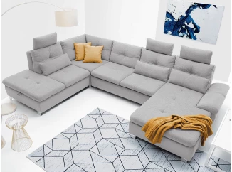 Sedacia súprava Madeira 3B, svetlo šedá, tvar ľavé U