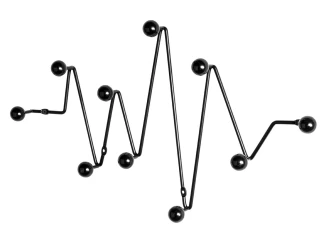 Nástenný vešiak Puls, čierny