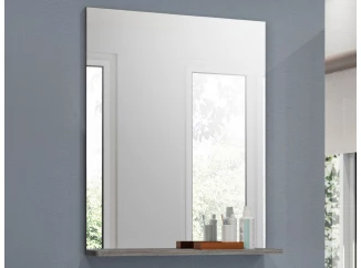 Zrkadlo s odkladacou poličkou Scout, šedý dub