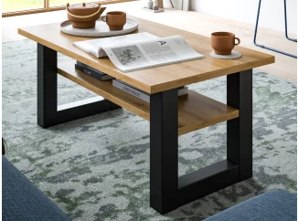 Obdĺžny konferenčný stolík Seattle, dub artisan/antracit