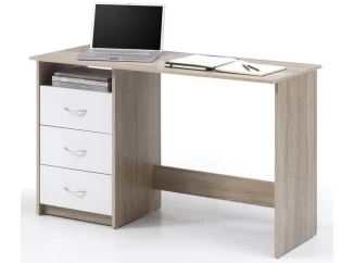 Písací stôl Adria, dub sonoma/biela