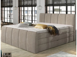 Postel boxspring Fresco 180x200 cm, béžová látka