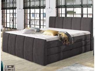 Posteľ boxspring Fresco 180x200 cm, tmavo šedá látka