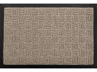 Rohožka 40x60 cm, béžová s čiernymi okrajmi