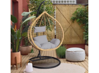 Závesné kreslo Valencia, svetlo hnedé