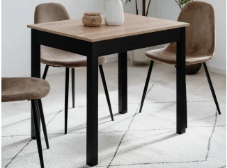 Jedálenský stôl Capri 90x67 cm, dub artisan/čierny