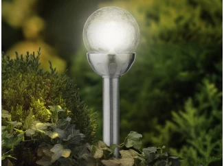 Solárna lampa Guľa 8x30 cm, efekt praskliny