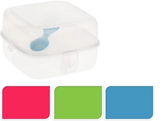 Dóza na potraviny 4 priehradky + vidlička/lyžička