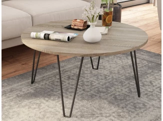 Okrúhly konferenčný stolík Prado 80 cm, dub sonoma