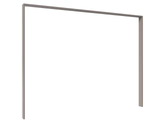 Paspartový rám k šatníkovej skrini Düsseldorf, 228 cm, šedá sahara