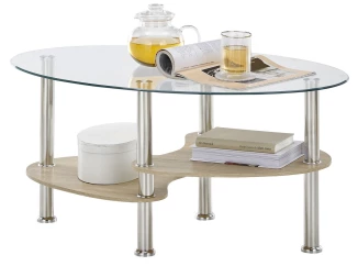 Oválny konferenčný stolík Panty, dub sonoma/artisan