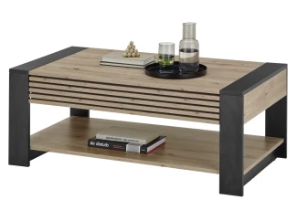 Konferenčný stolík so šuplíkom Felipe, dub artisan/čierny