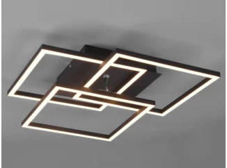 Stropné/nástenné LED osvetlenie Mobile, čierna matná, hranaté