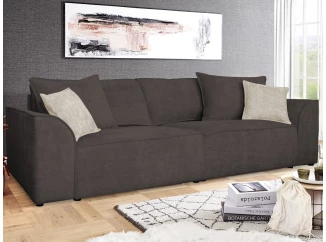 Pohovka John, hnedá látka so štruktúrou